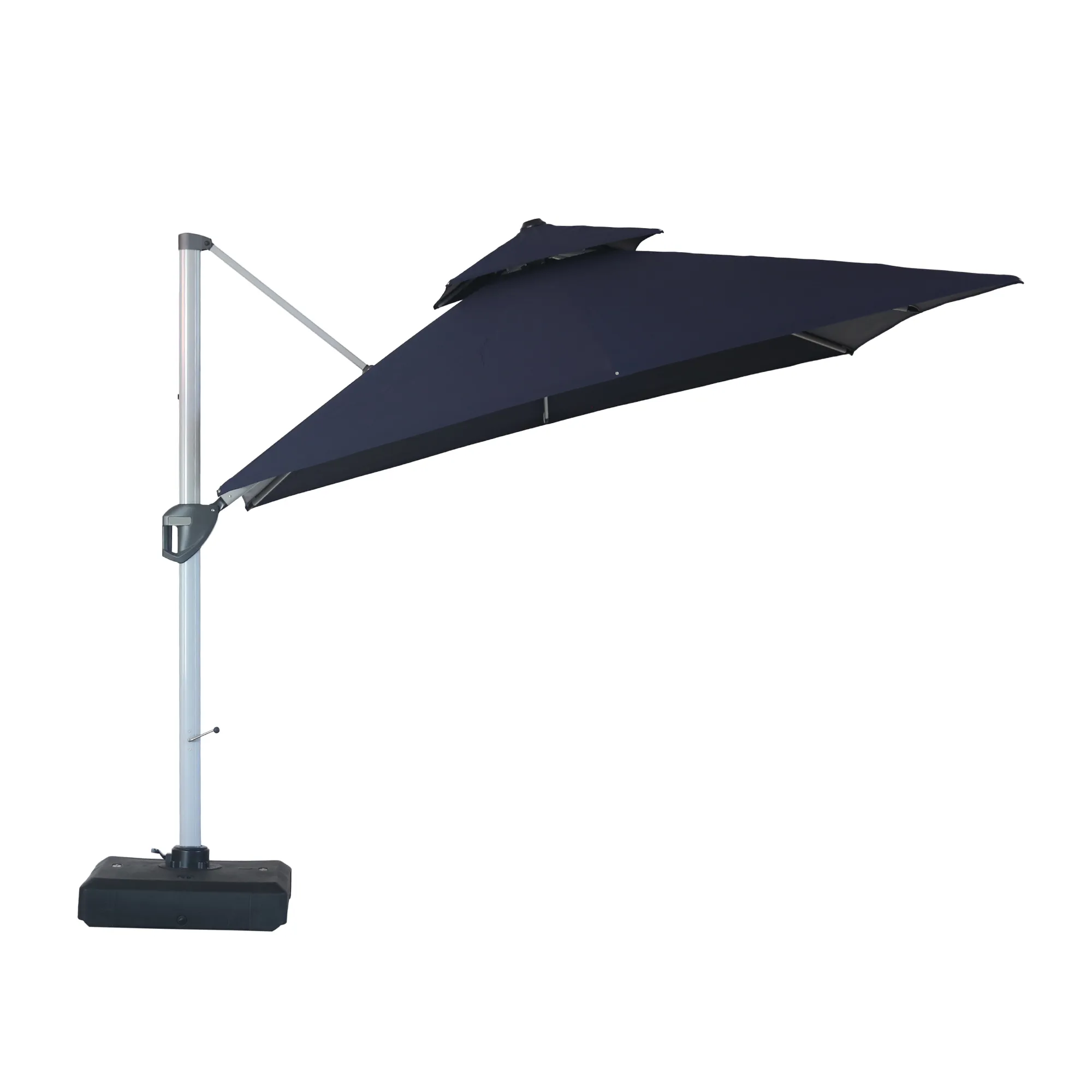 Mondawe 10 ft. Octagon Aluminum Cantilever Patio Umbrella 360� Rotation with Cover and Base Included