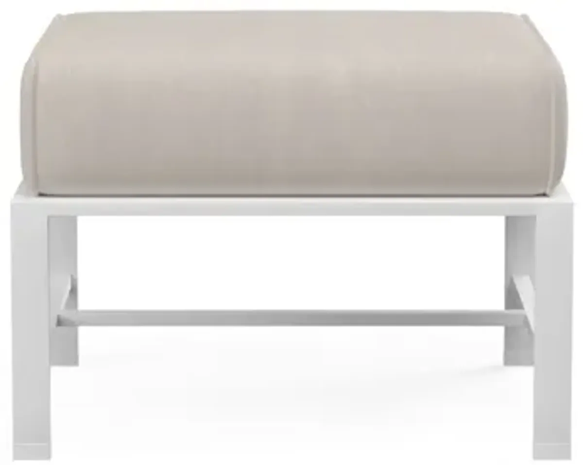 Bristol Ottoman in Canvas Flax w/ Self Welt