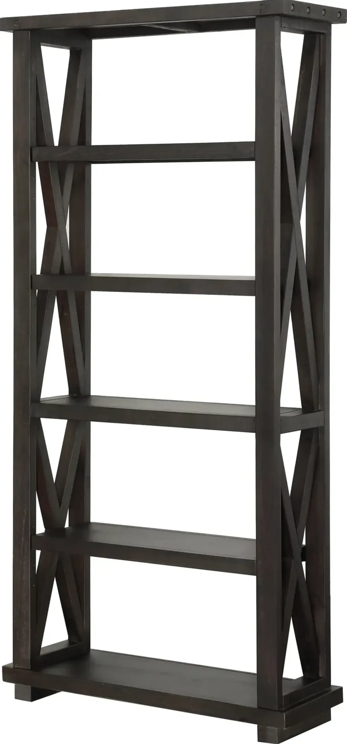 Yosemite Solid Wood 82x39 inch Bookshelf in Cafe