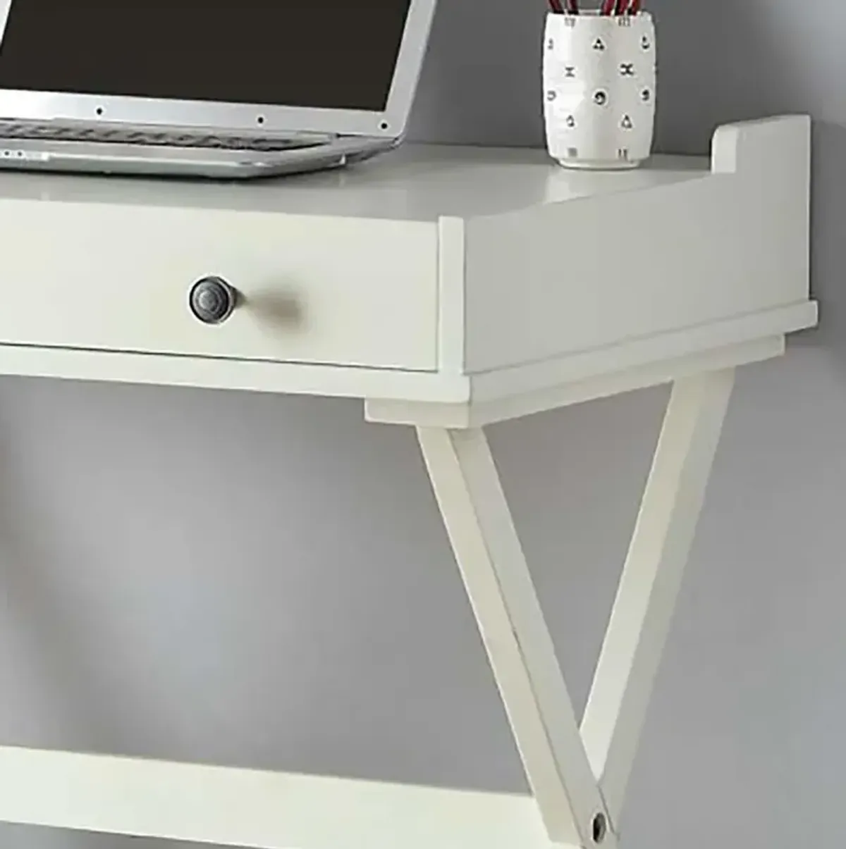 Carolina Living Elise Flip Top Cork Board Desk - Antique White