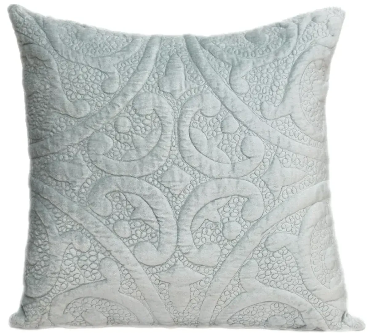 20" Gray Transitional Quilted Throw Pillow