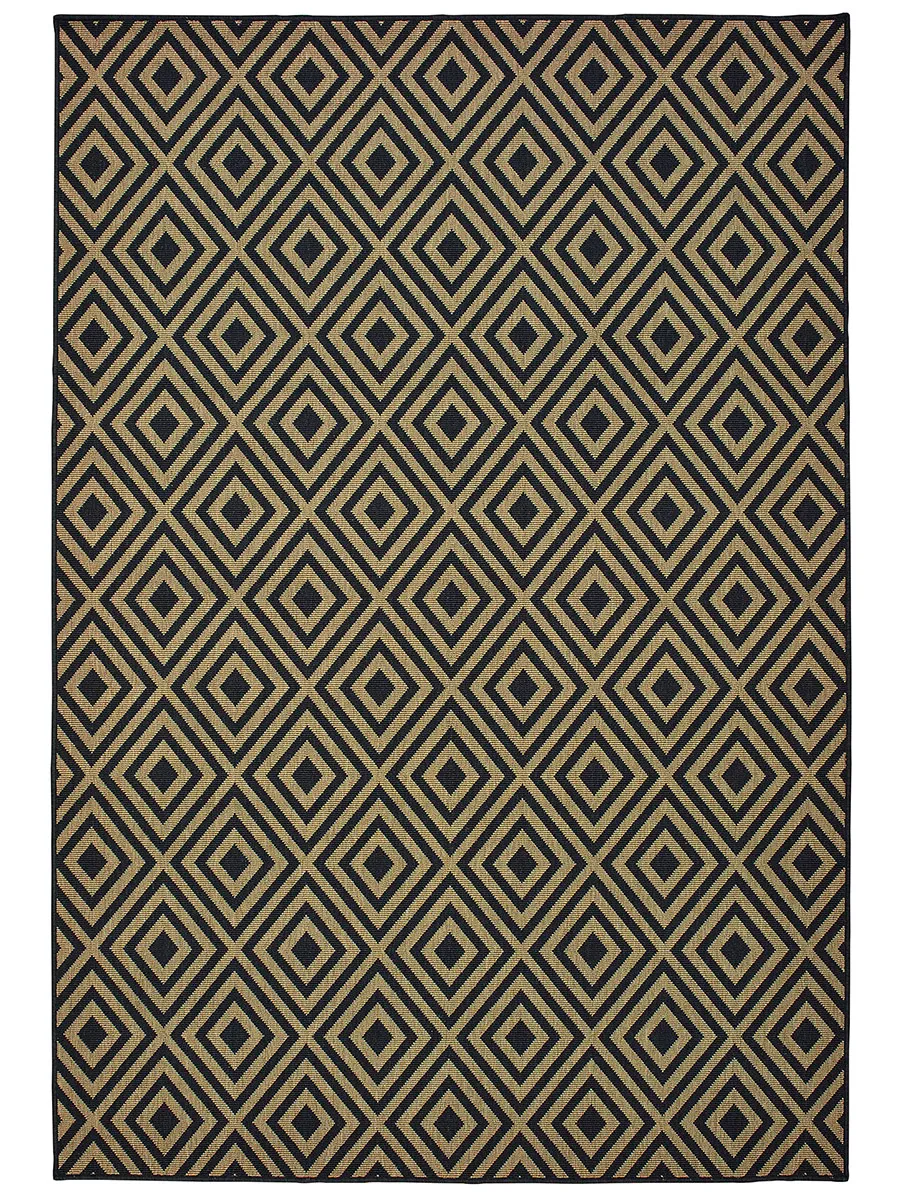 Marina 2'5" x 4'5" Black Rug