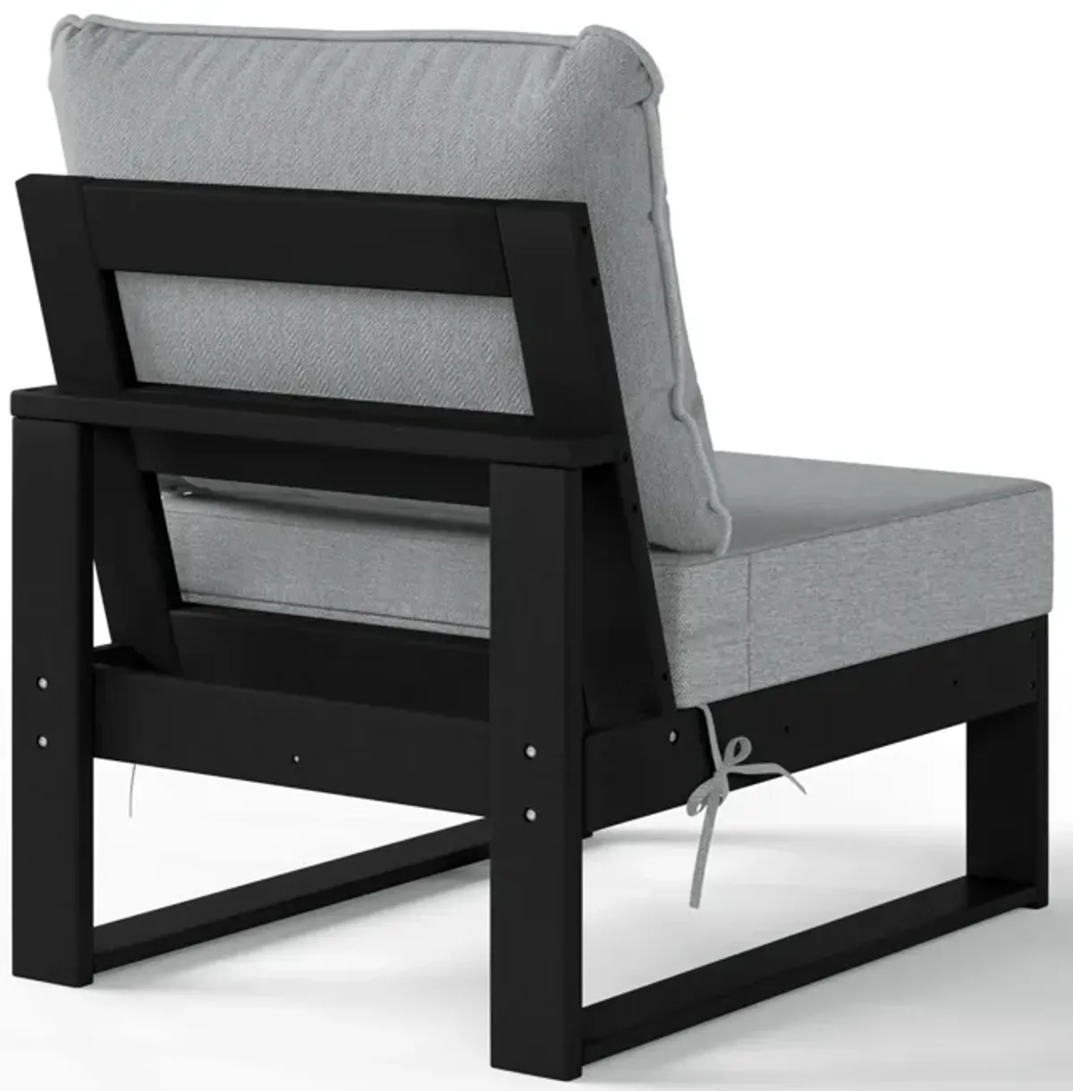 WestinTrends Outdoor HDPE Sectional Armless Chair with Water-Proof Patio Cushions