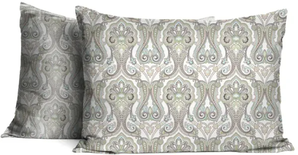 Pointehaven Heavy Weight 100% Cotton Snowflakes Brown Printed 170 GSM Flannel 4 pc Sheet Set, Full