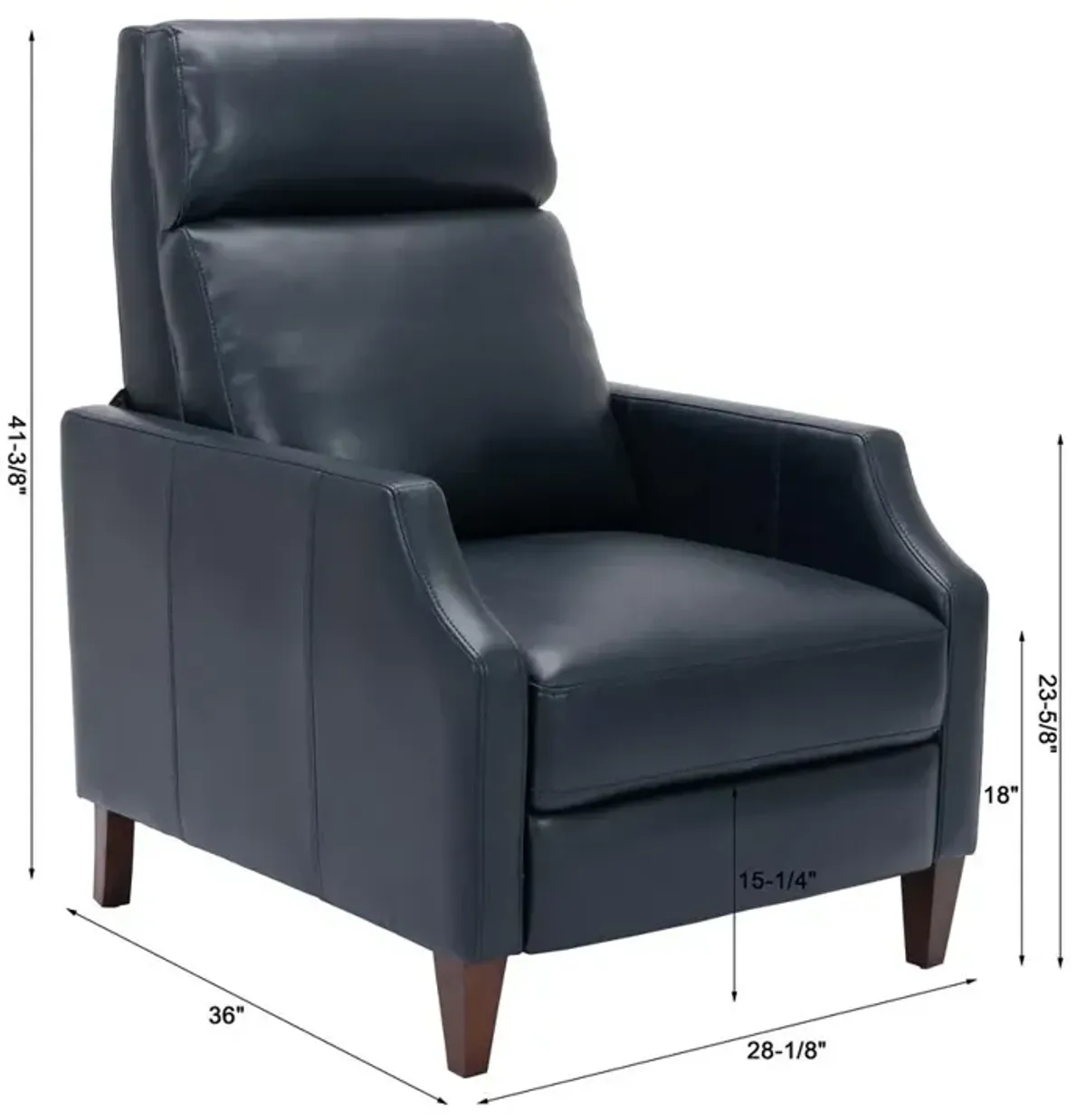 Comfort Pointe Balantyne Push Back Recliner - Midnight Blue