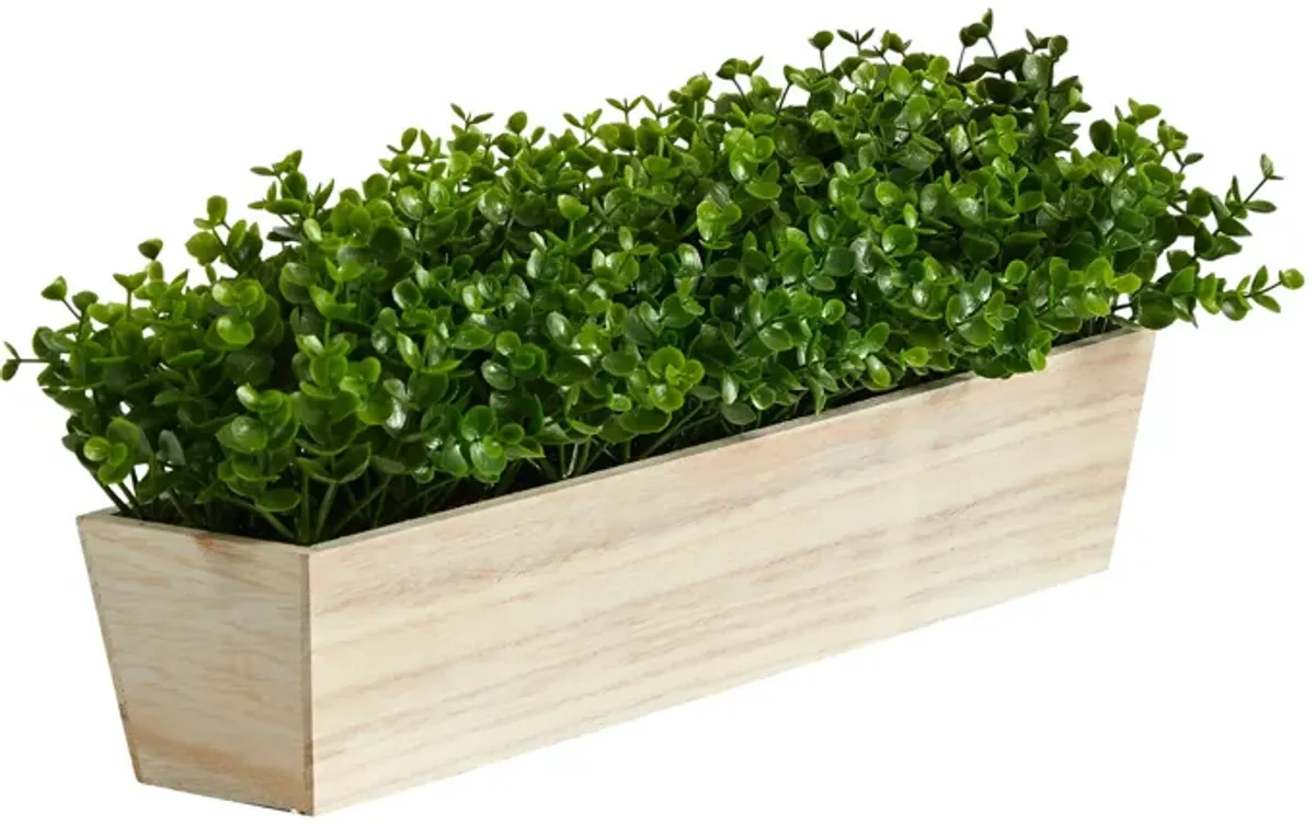 Hivvago 19" Eucalyptus Artificial Plant in Decorative Planter