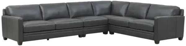 Naples Top Grain Leather L-Shape Sectional