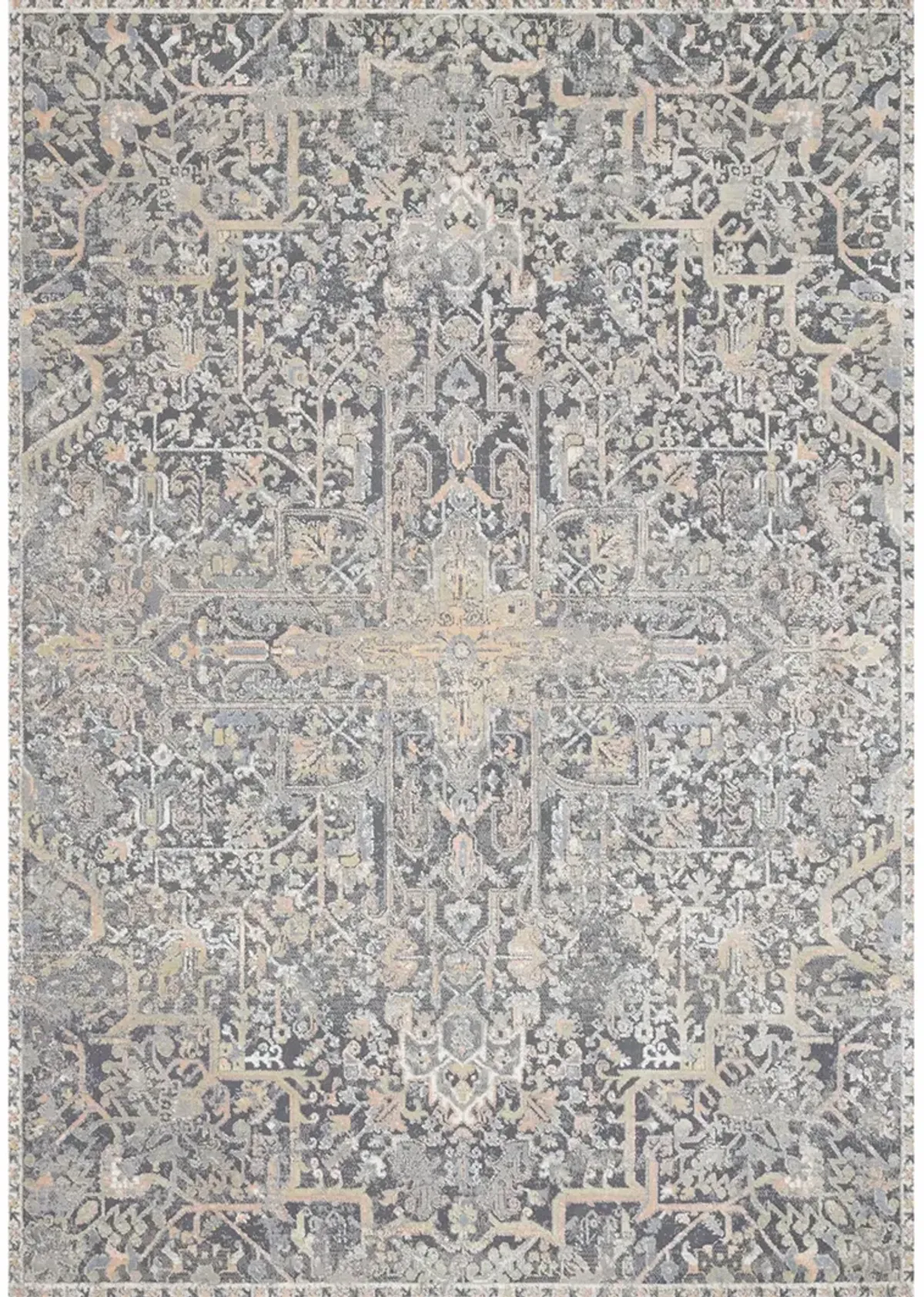 Lucia LUC02 Charcoal/Multi 6'8" x 8'8" Rug