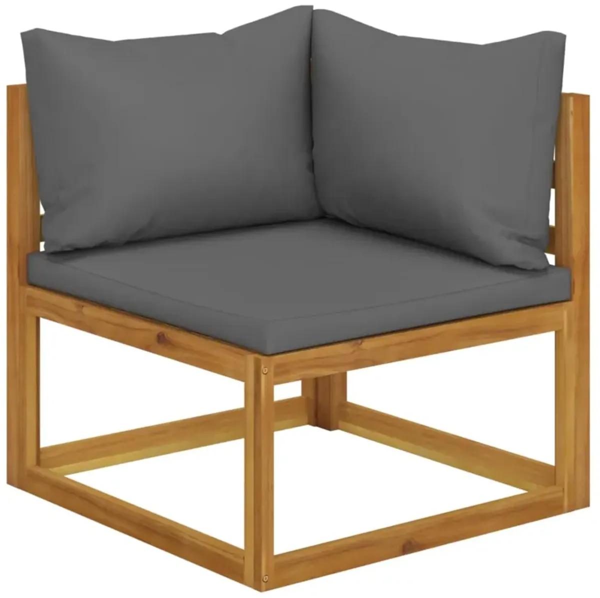 vidaXL 4 Piece Garden Lounge Set with Cushion Solid Acacia Wood