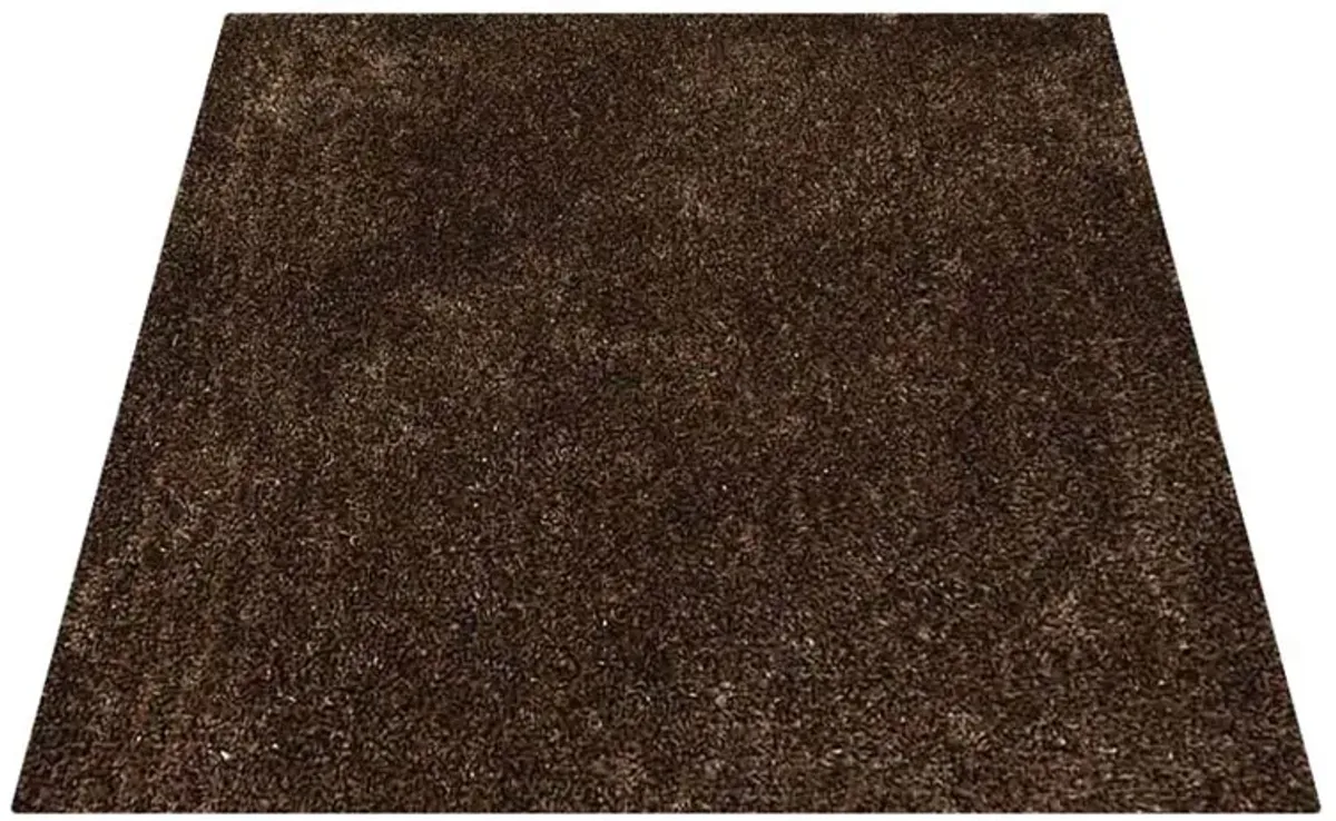 RUGSOTIC CARPETS HAND TUFTED SHAG POLYESTER ECO-FRIENDLY AREA RUGS  - 8'x8', Square, Beige Gray, Solid Plain Design, High Pile Thick Handmade Anti Skid Area Rugs for Living Room, Bed Room K00111