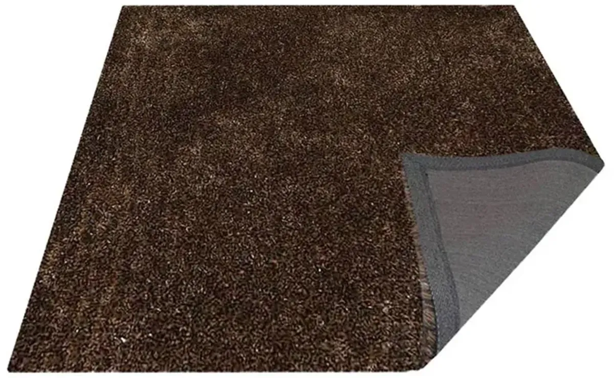 RUGSOTIC CARPETS HAND TUFTED SHAG POLYESTER ECO-FRIENDLY AREA RUGS  - 8'x8', Square, Beige Gray, Solid Plain Design, High Pile Thick Handmade Anti Skid Area Rugs for Living Room, Bed Room K00111