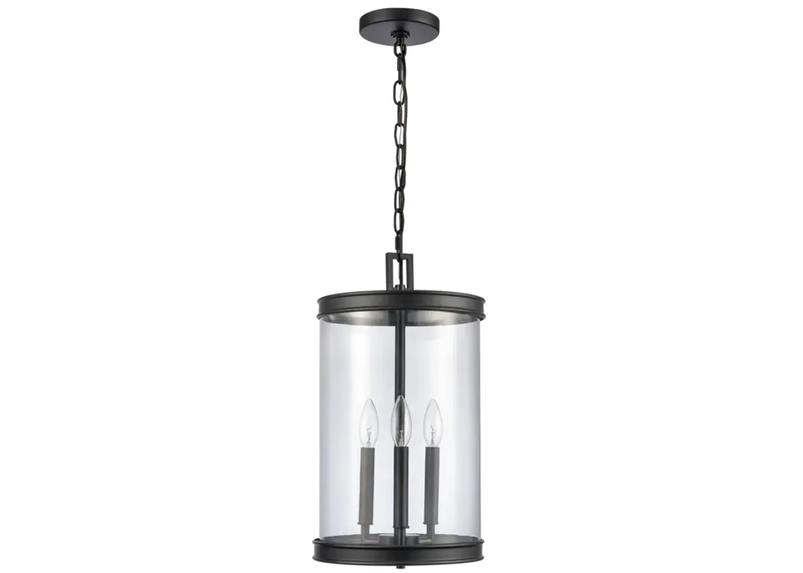 Mendoza 10.25'' Black Wide 3-Light Pendant