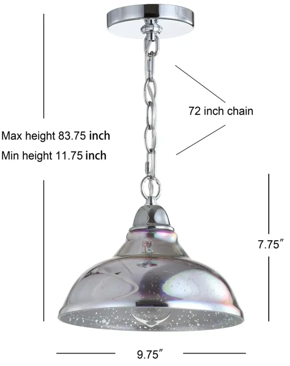 Nira Adjustable 3D Color Burst Glass/Metal Pendant