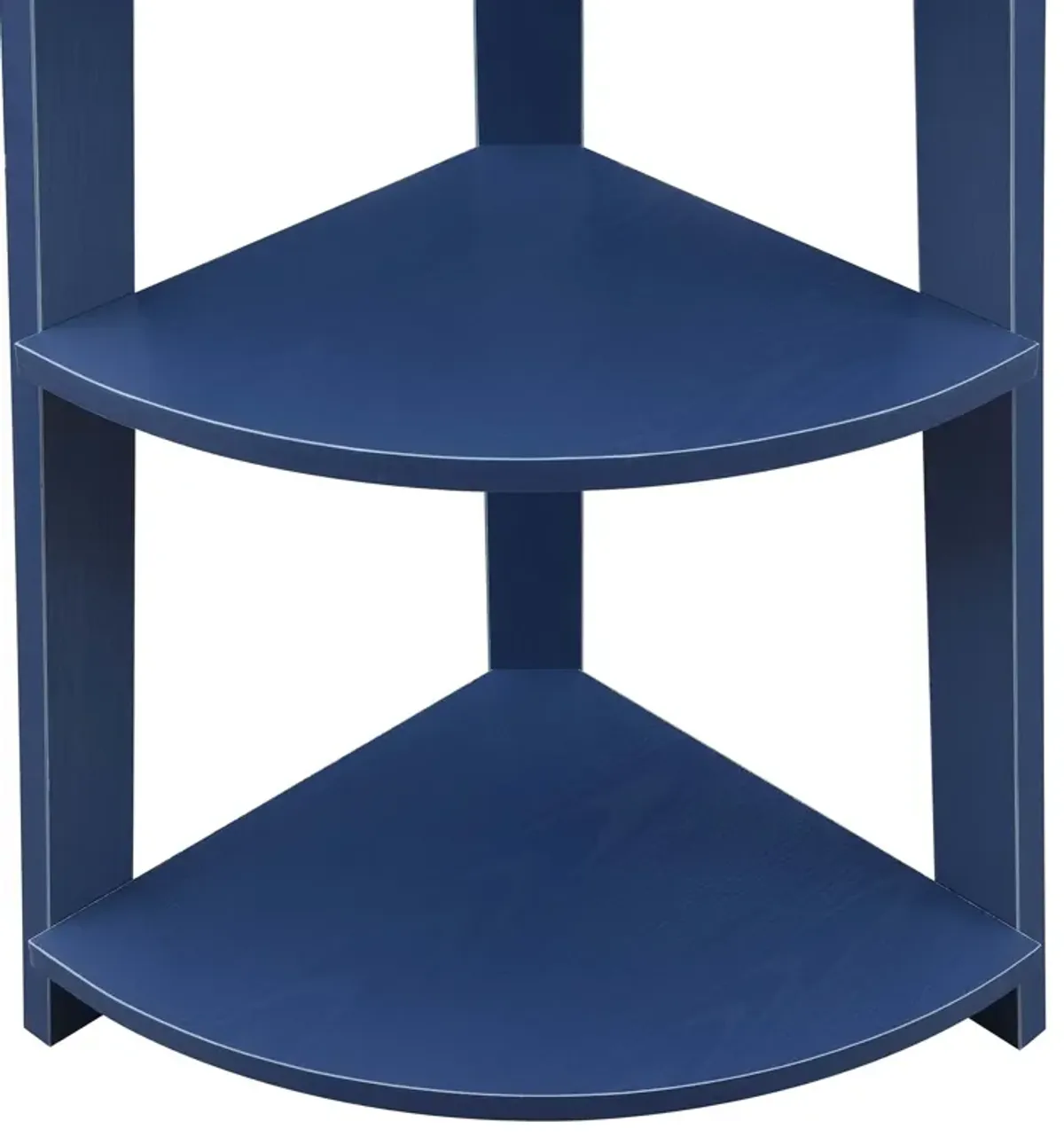 Convenience Concepts Newport 5-Tier Corner Bookshelf, Cobalt Blue