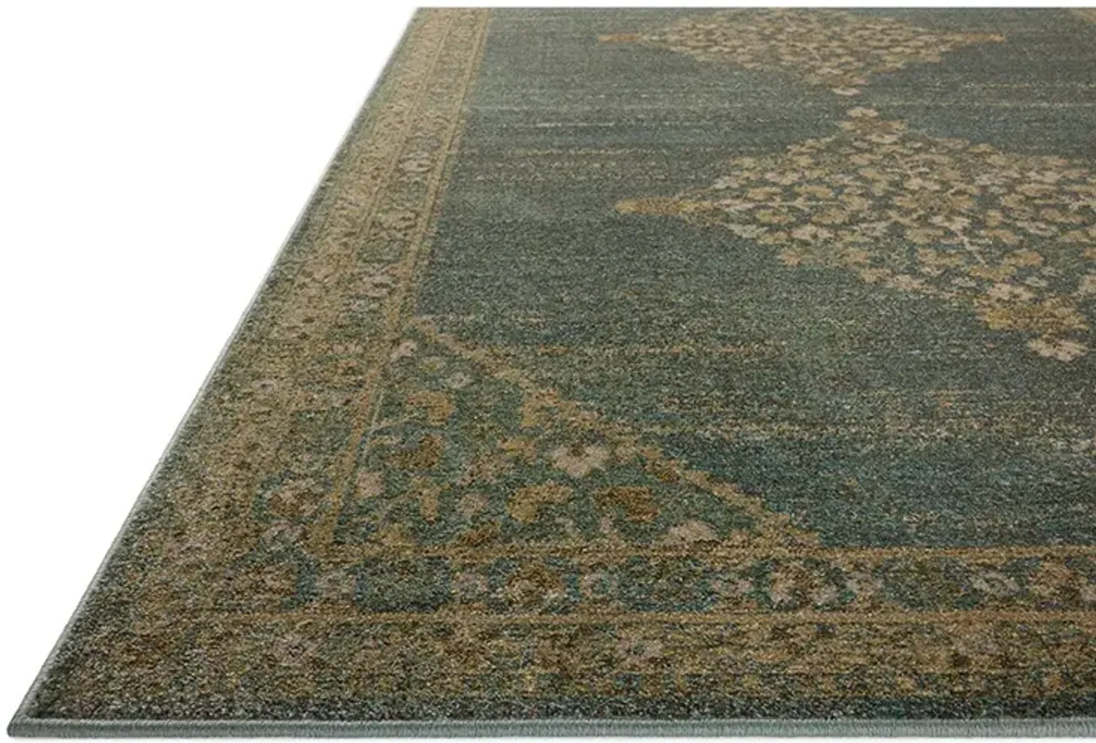 Mona MOA04 Aqua/Wheat 7'6" x 10' Rug by Magnolia Home by Joanna Gaines x Loloi