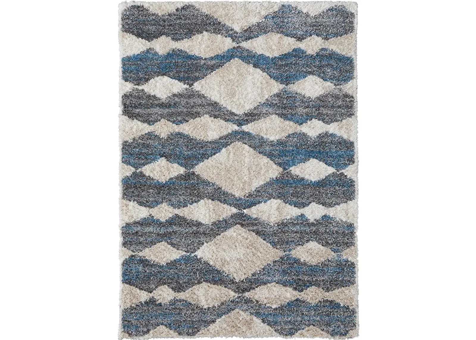 Mynka 39IFF Ivory/Gray/Blue 5' x 8' Rug