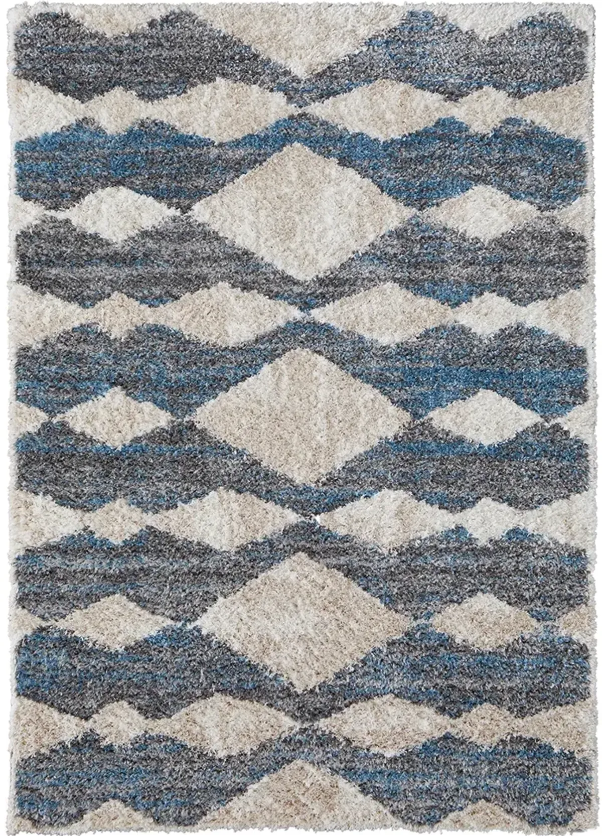 Mynka 39IFF Ivory/Gray/Blue 5' x 8' Rug