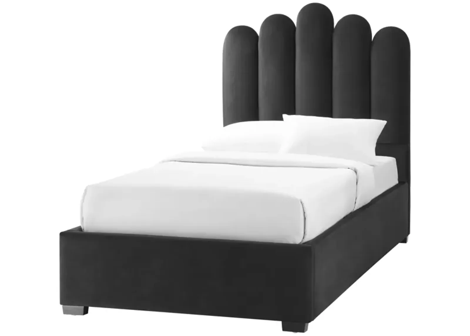 Inspired Home Goldy Velvet Platform Bed