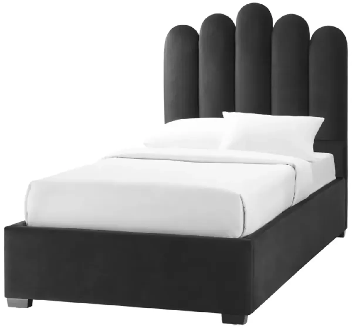 Inspired Home Goldy Velvet Platform Bed