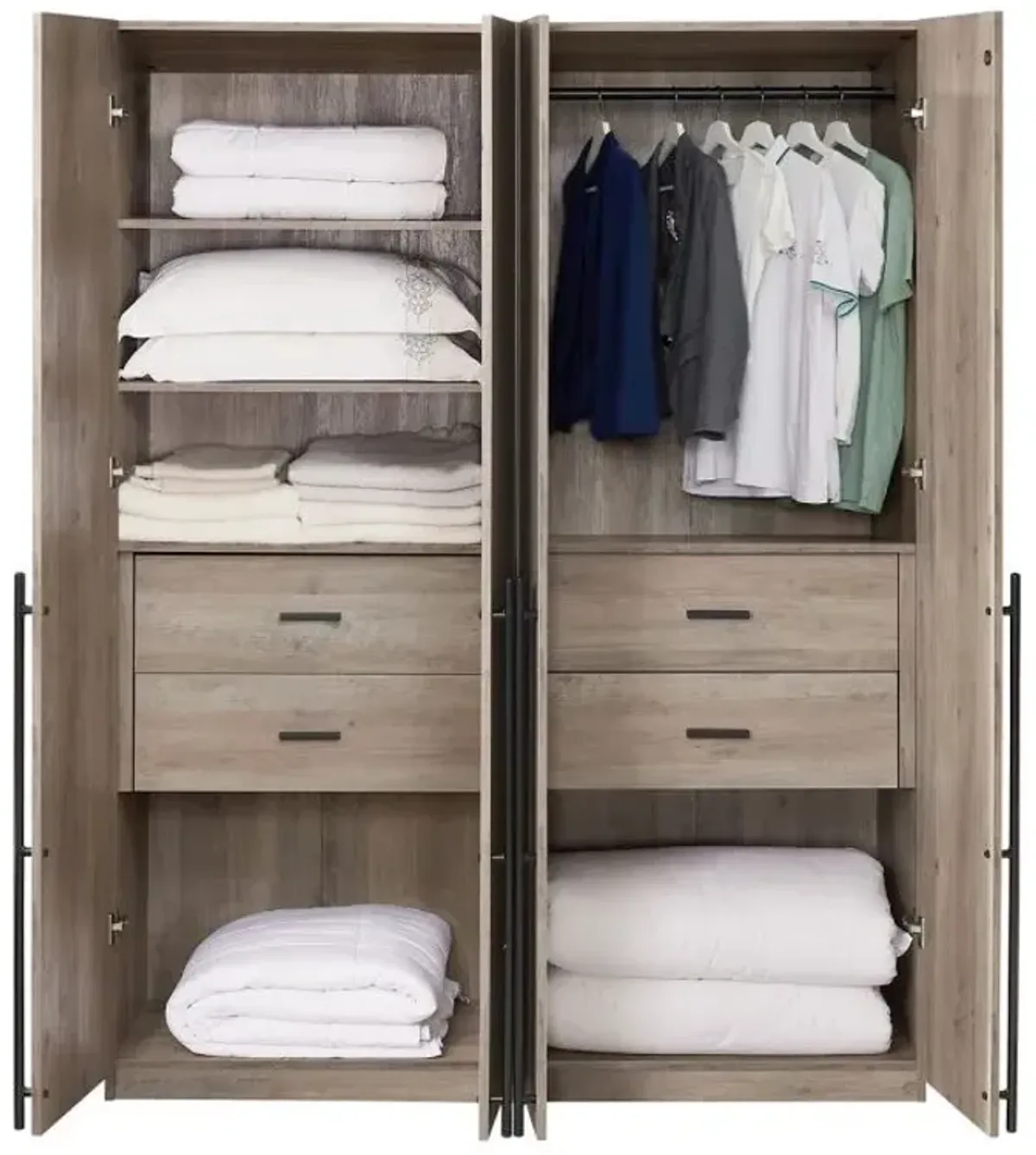 Lee Module Wardrobe in Gray (Set of 2)