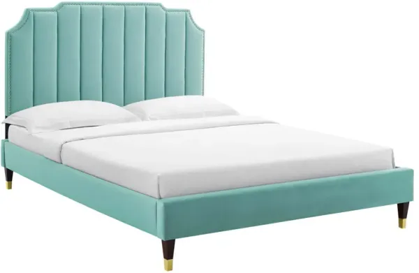 Modway - Colette King Performance Velvet Platform Bed