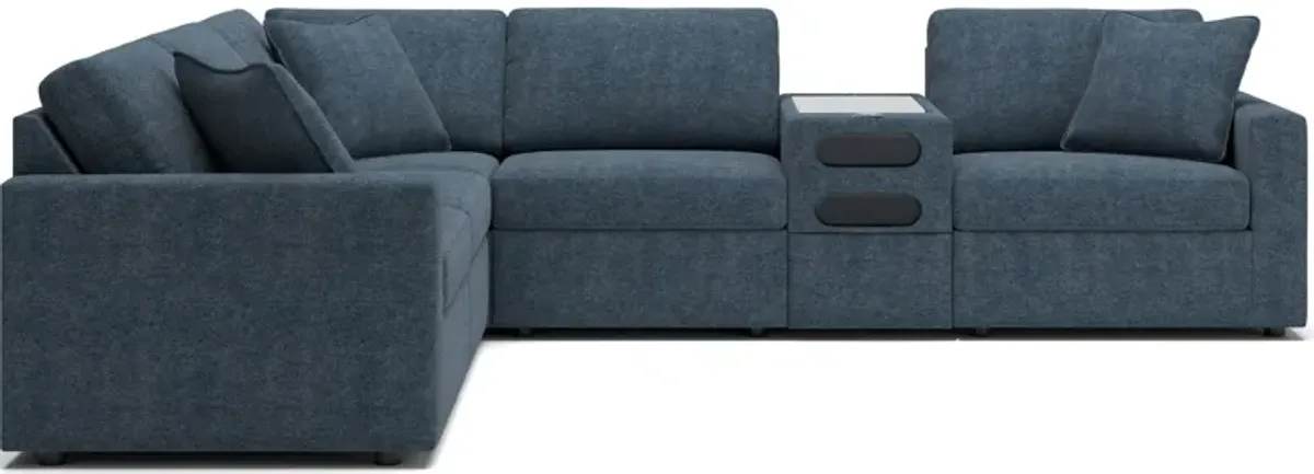 Modmax Ink 6-Piece Sectional with Audio Console