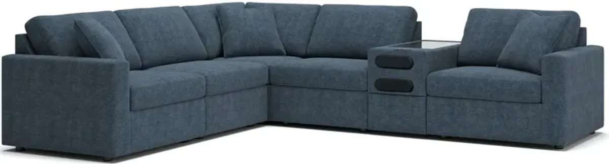 Modmax Ink 6-Piece Sectional with Audio Console