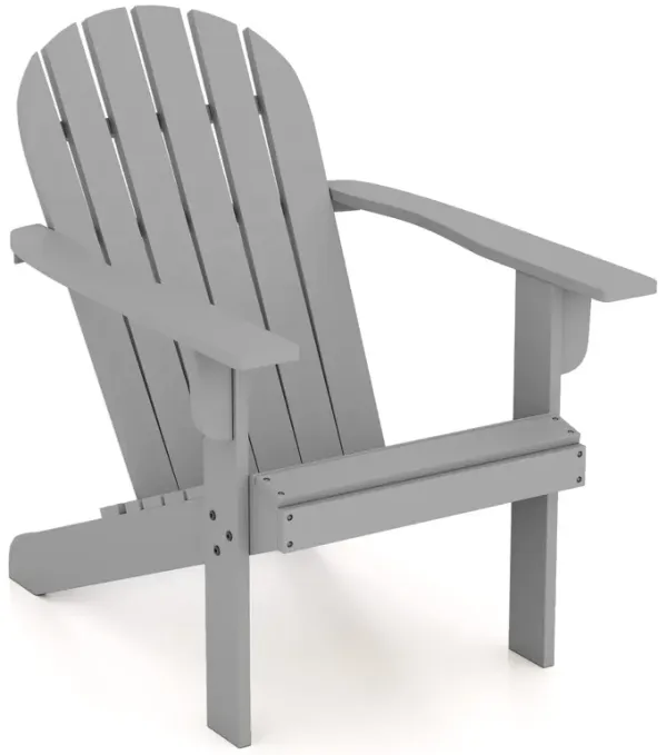 Acacia Wood Lounge Patio Adirondack Chair with Inclined Seat