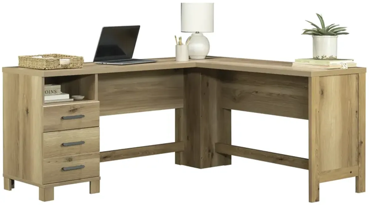 Rosedale Ranch L-Shaped Desk with Open Shelf