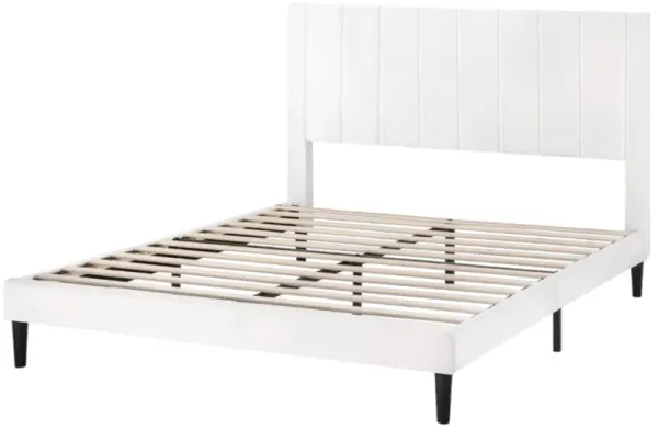Velvet Upholstered Platform Bed Frame with Headboard