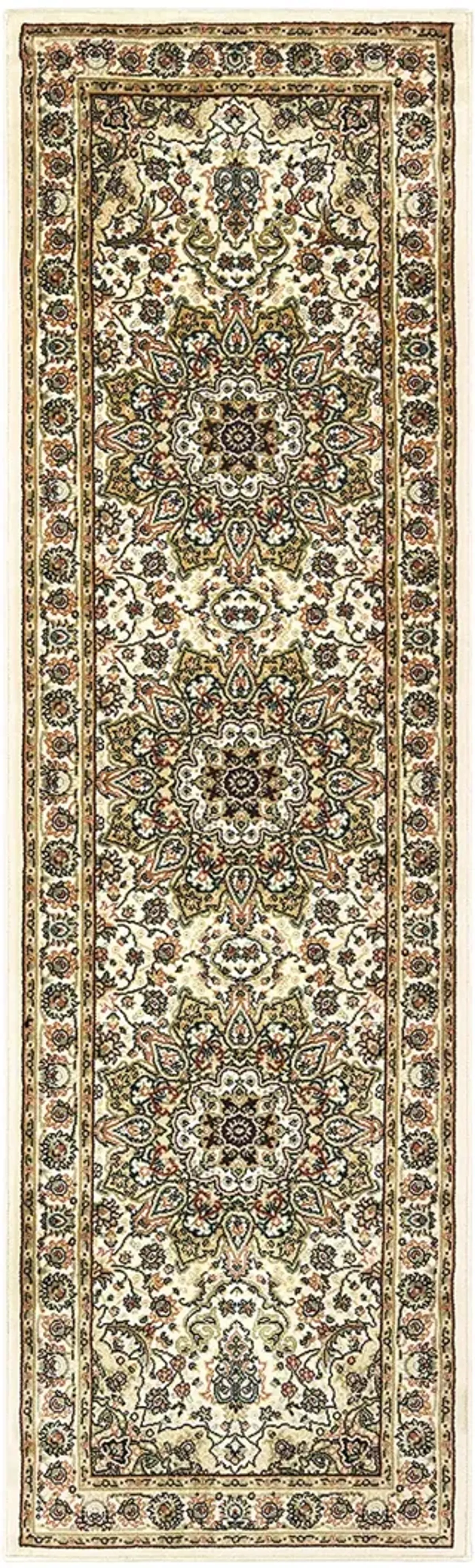 Kashan 2'3" x 7'6" Ivory Rug