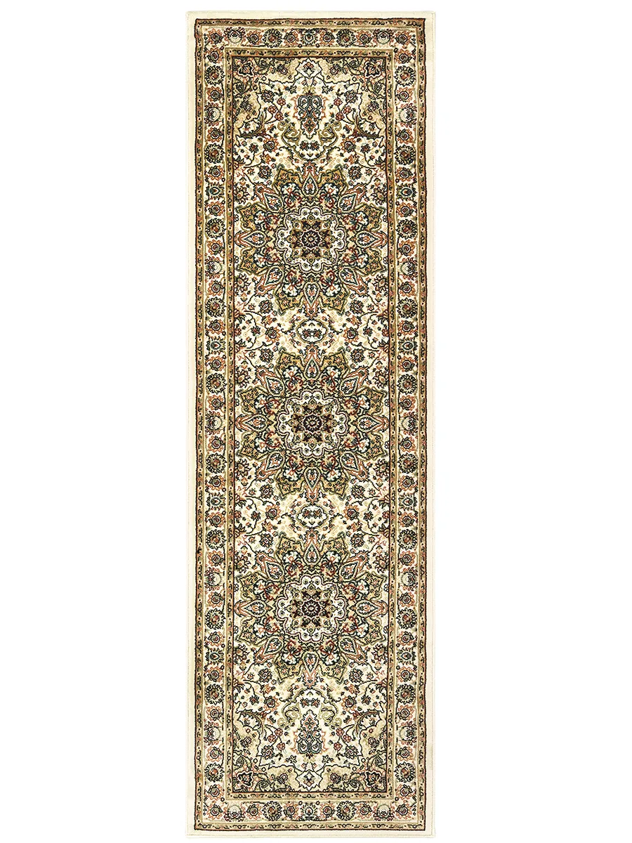 Kashan 2'3" x 7'6" Ivory Rug