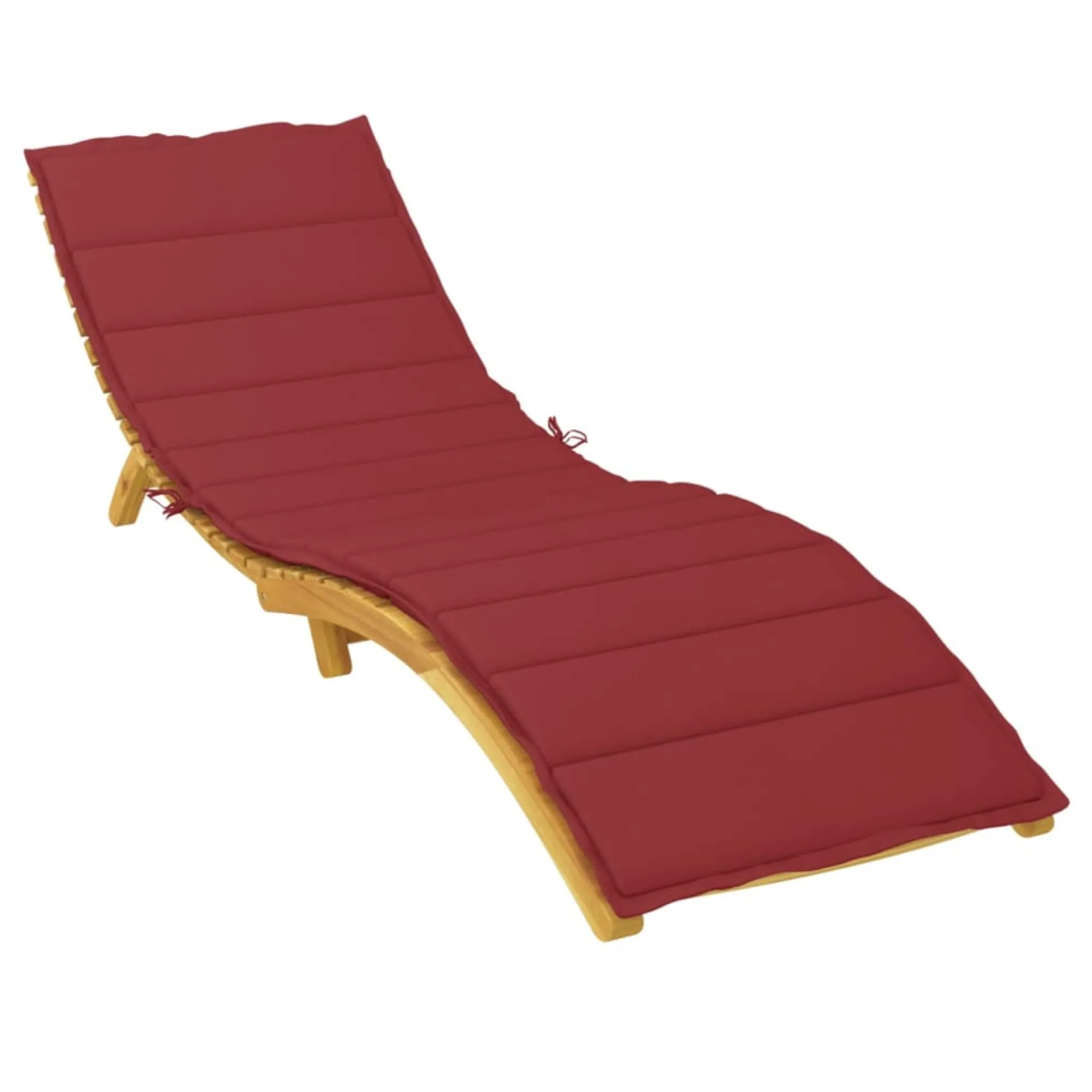 vidaXL Sun Lounger Cushion Wine Red 78.7"x27.6"x1.2" Fabric