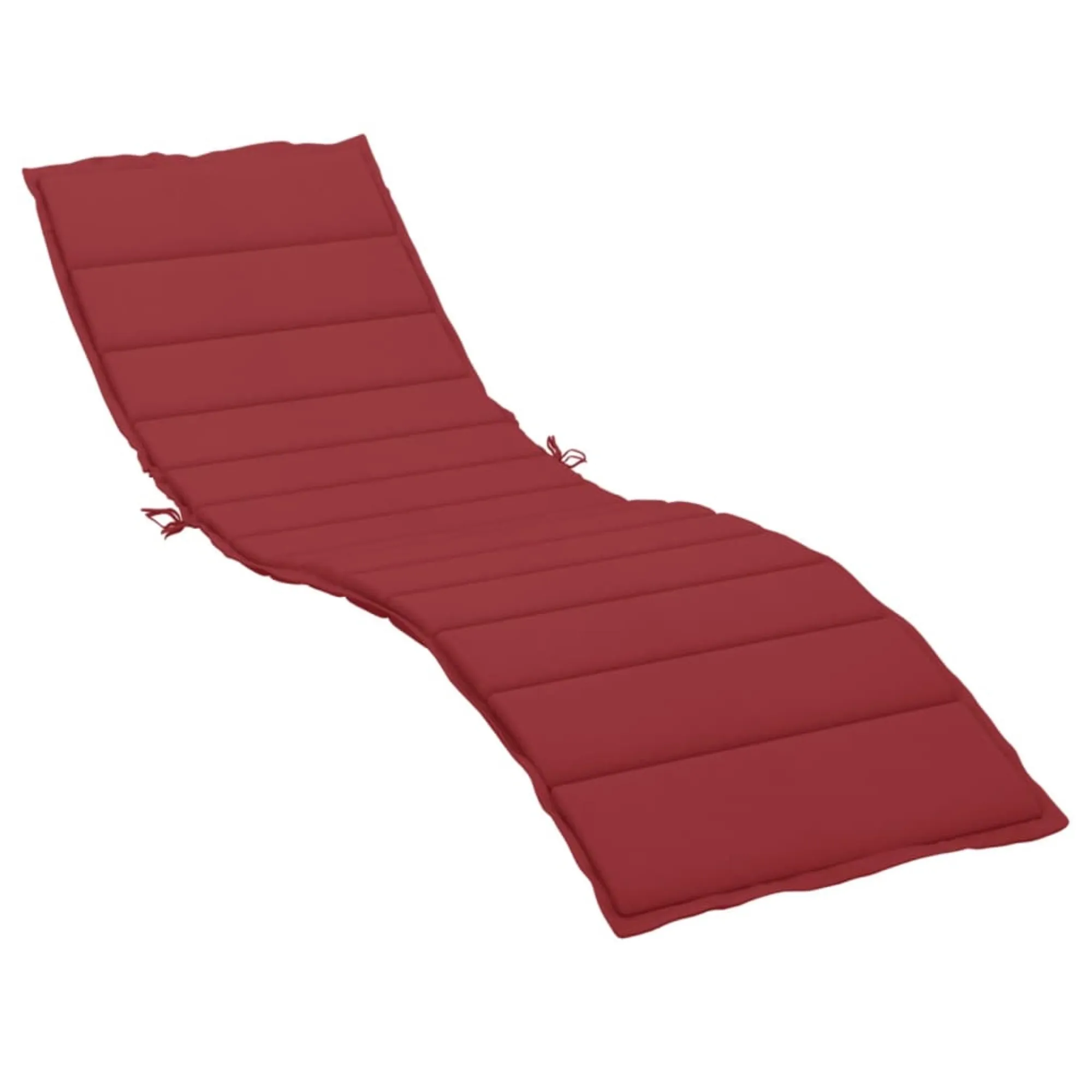 vidaXL Sun Lounger Cushion Wine Red 78.7"x27.6"x1.2" Fabric