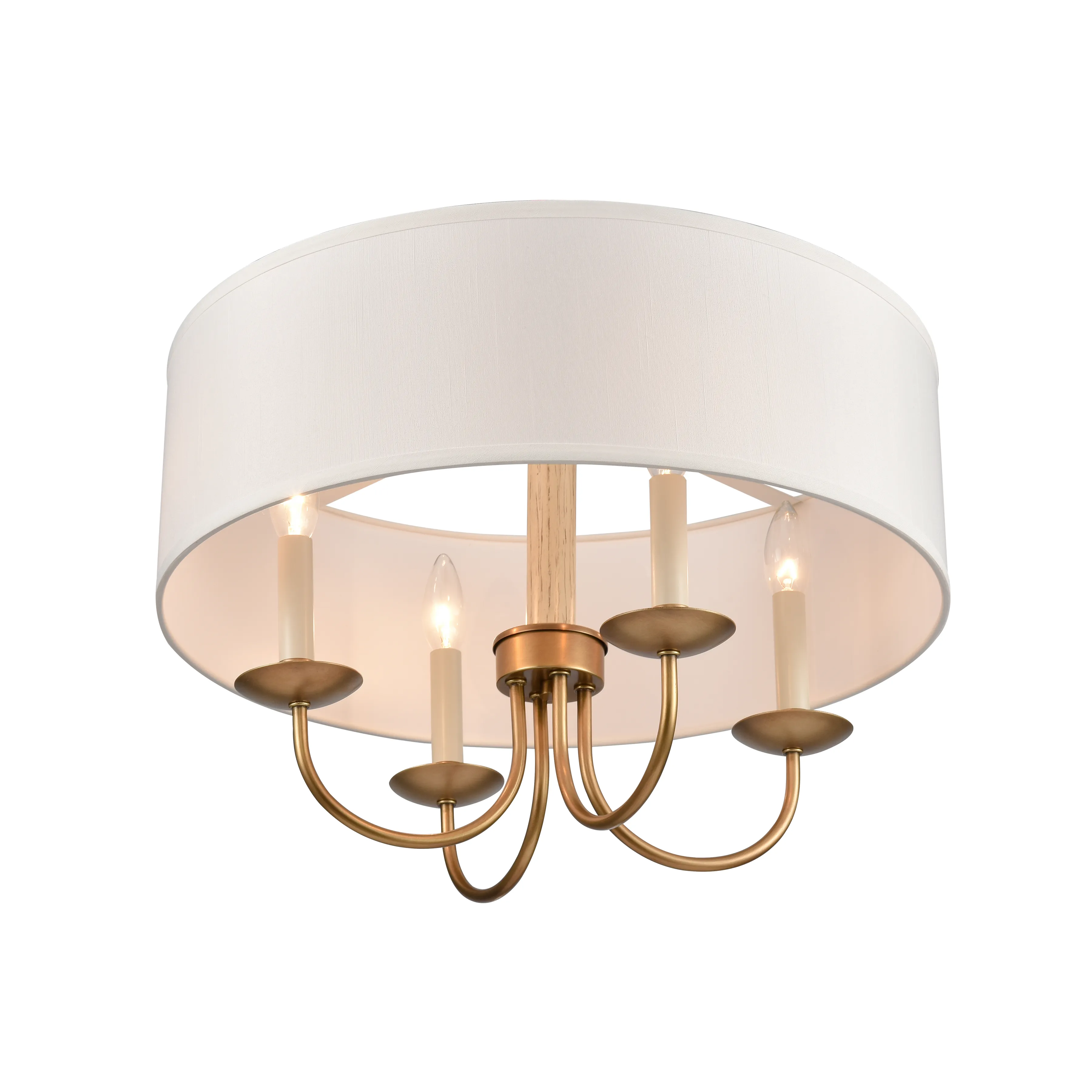 Neville 20'' Wide 4-Light Brass Semi Flush Mount