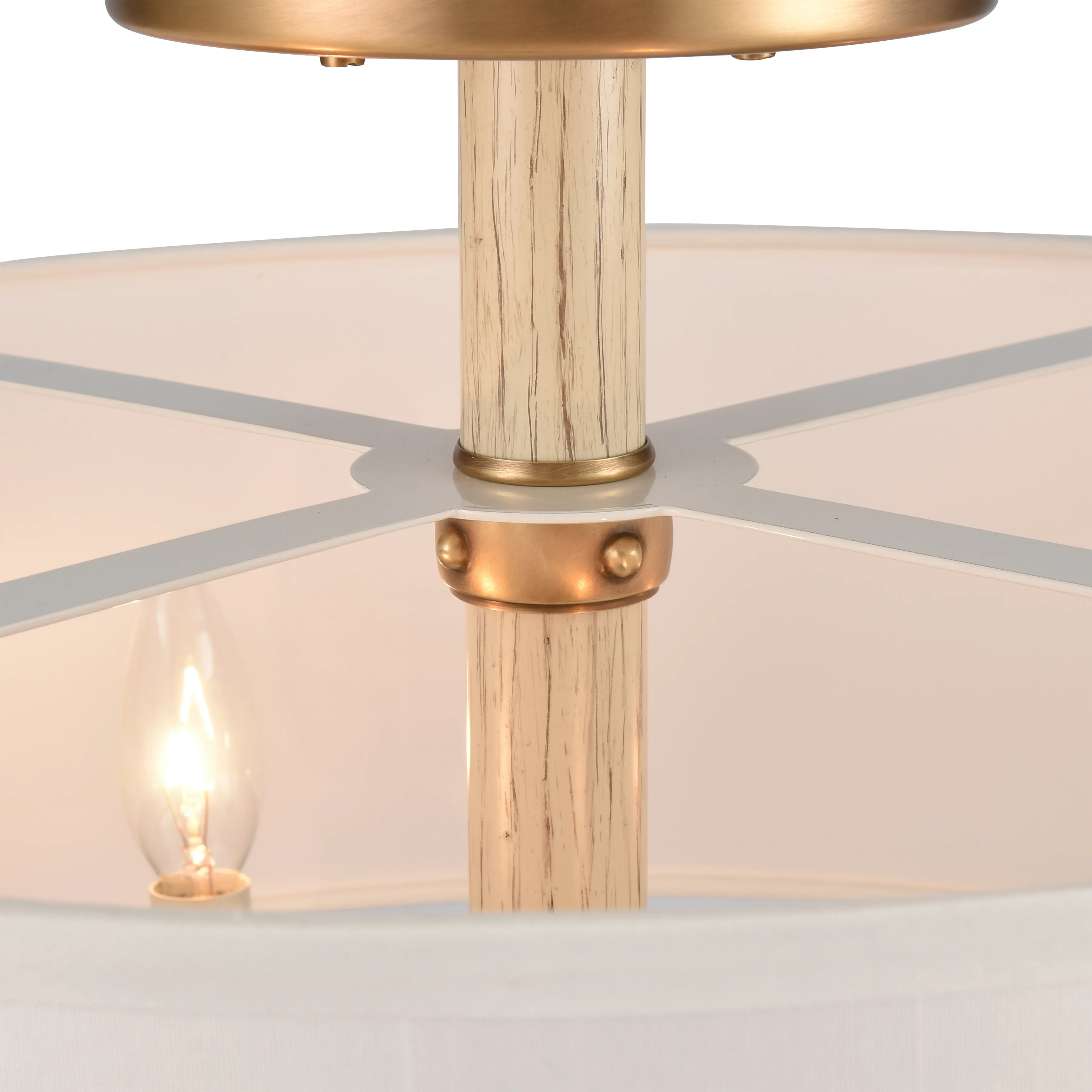 Neville 20'' Wide 4-Light Brass Semi Flush Mount