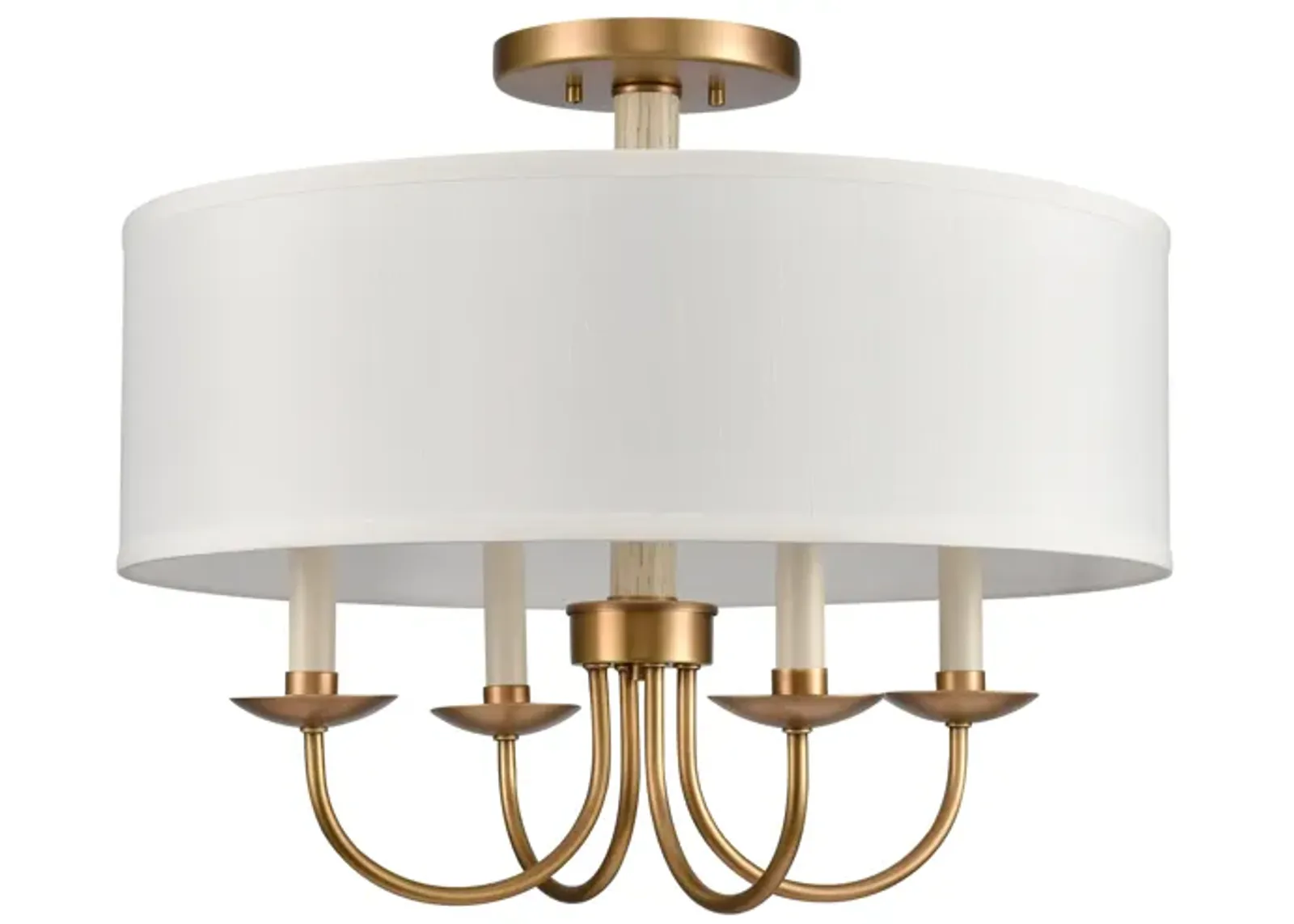 Neville 20'' Wide 4-Light Brass Semi Flush Mount