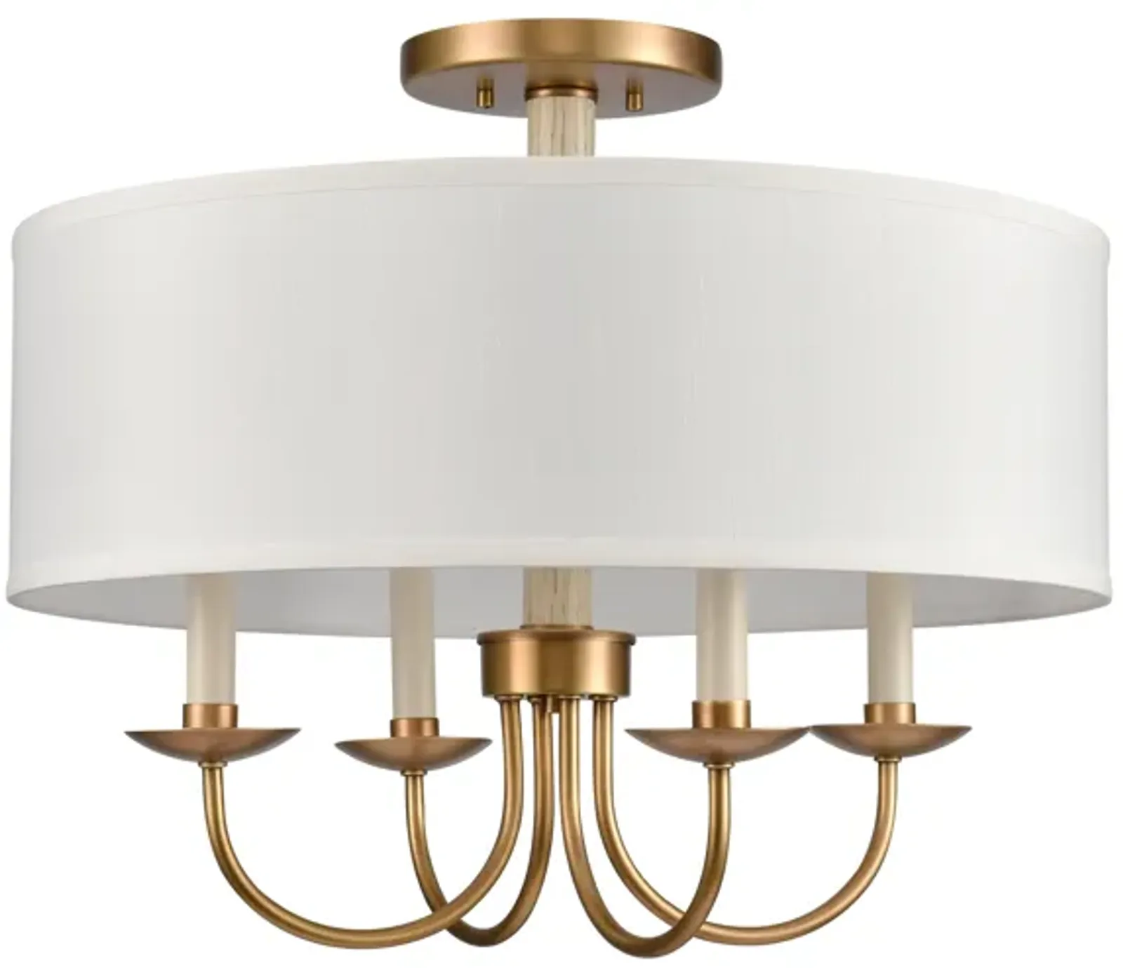 Neville 20'' Wide 4-Light Brass Semi Flush Mount