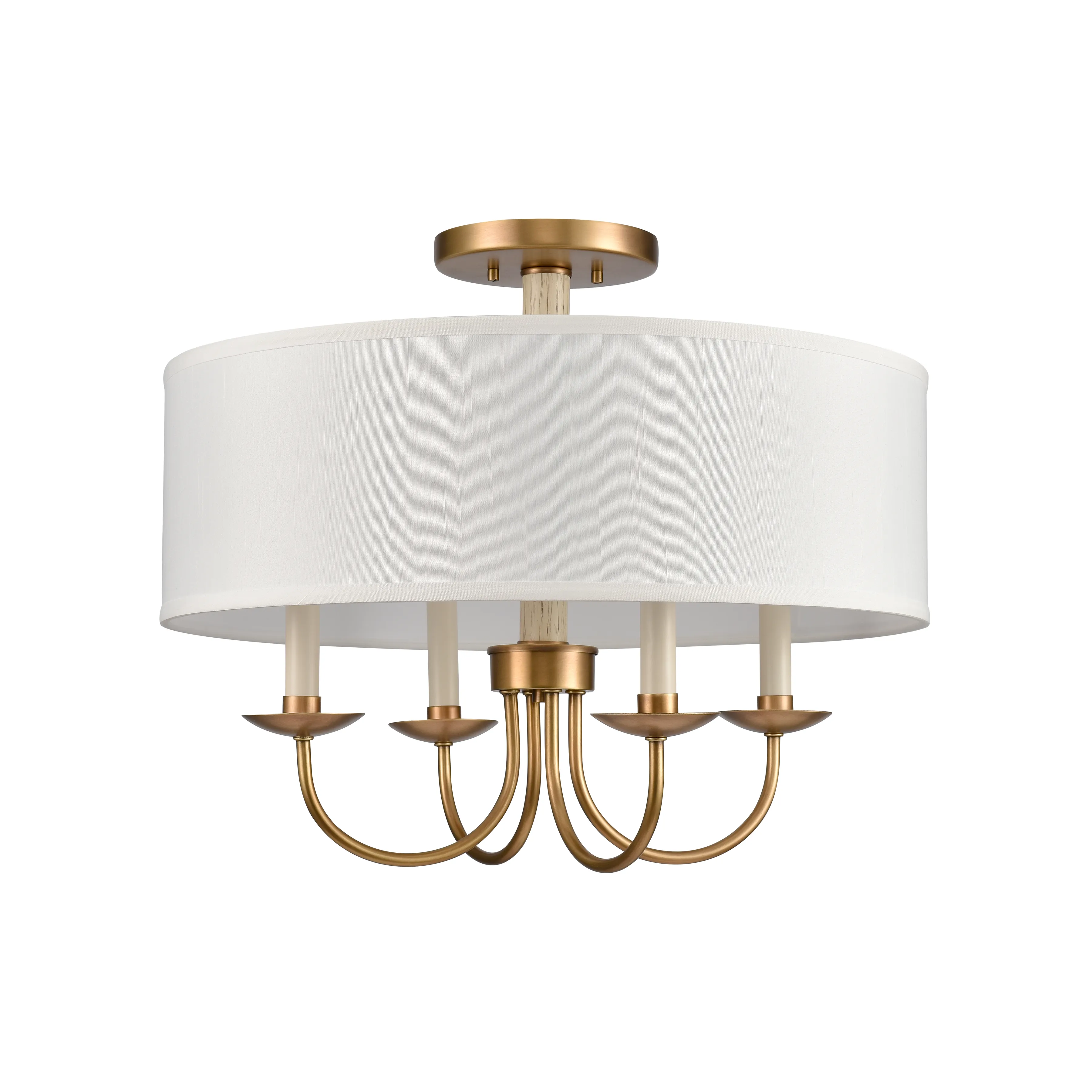 Neville 20'' Wide 4-Light Brass Semi Flush Mount