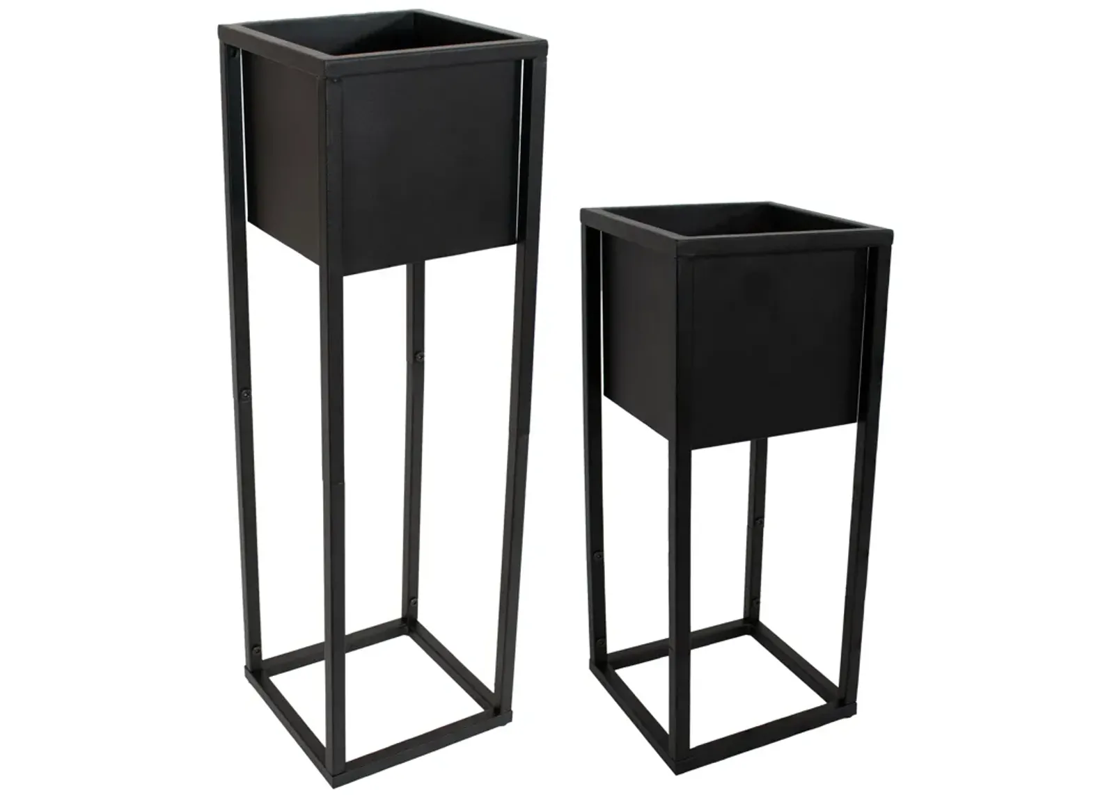 Modern Simplicity Indoor/Outdoor Elevated Planter Set - 20 in and 27 in