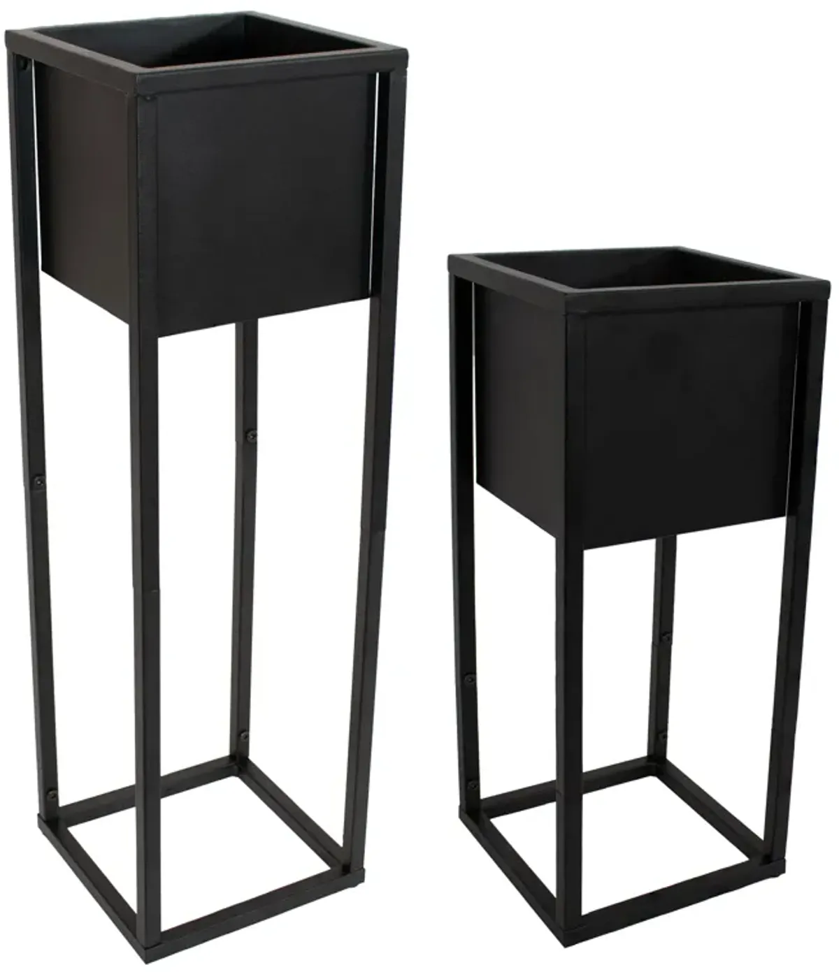 Modern Simplicity Indoor/Outdoor Elevated Planter Set - 20 in and 27 in