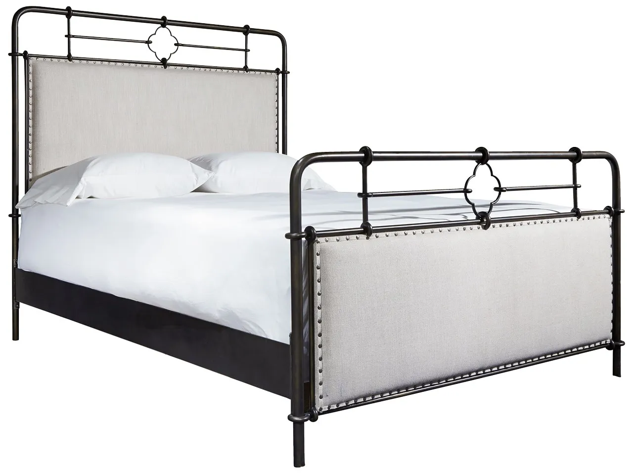 Upholstered Metal Bed Queen