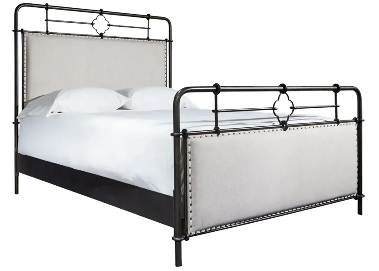 Upholstered Metal Bed Queen