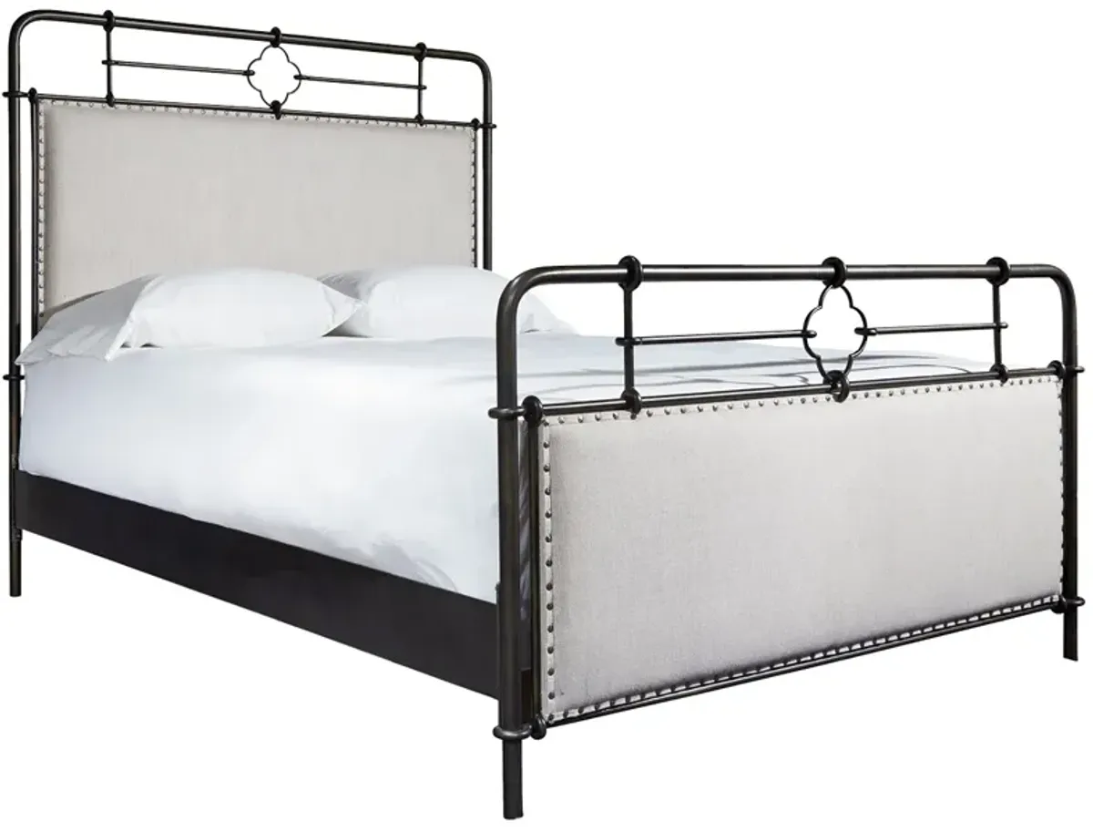 Upholstered Metal Bed Queen