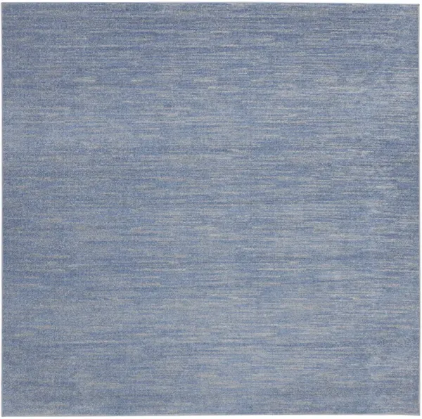 Nourison Essentials NRE01 Blue/Gray 9' x Square Rug