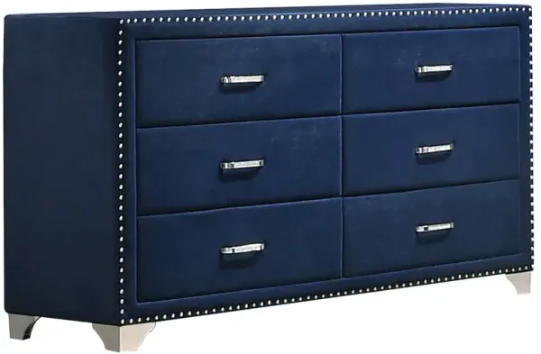 Coaster Co. of America Melody 6-drawer Upholstered Dresser Pacific Blue