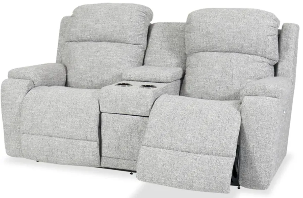 Dorian Power Reclining Loveseat with Headrest, Lumbar and Console