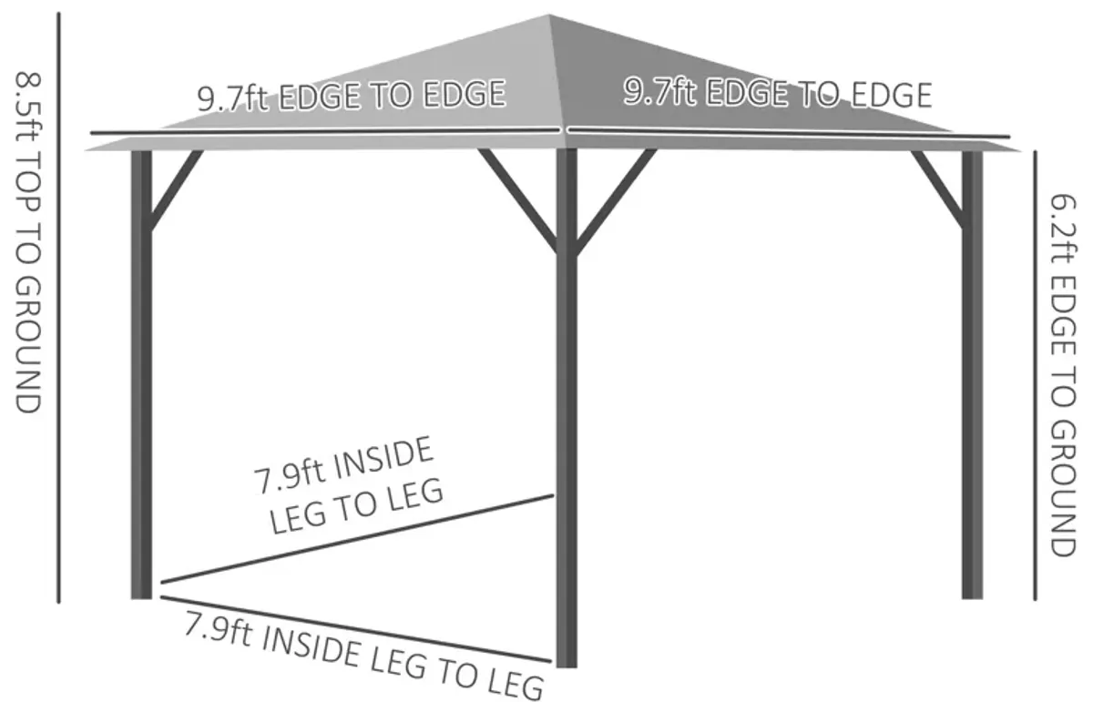 Stylish Outdoor Retreat: 10x10 Vented Aluminum Gazebo with Sides