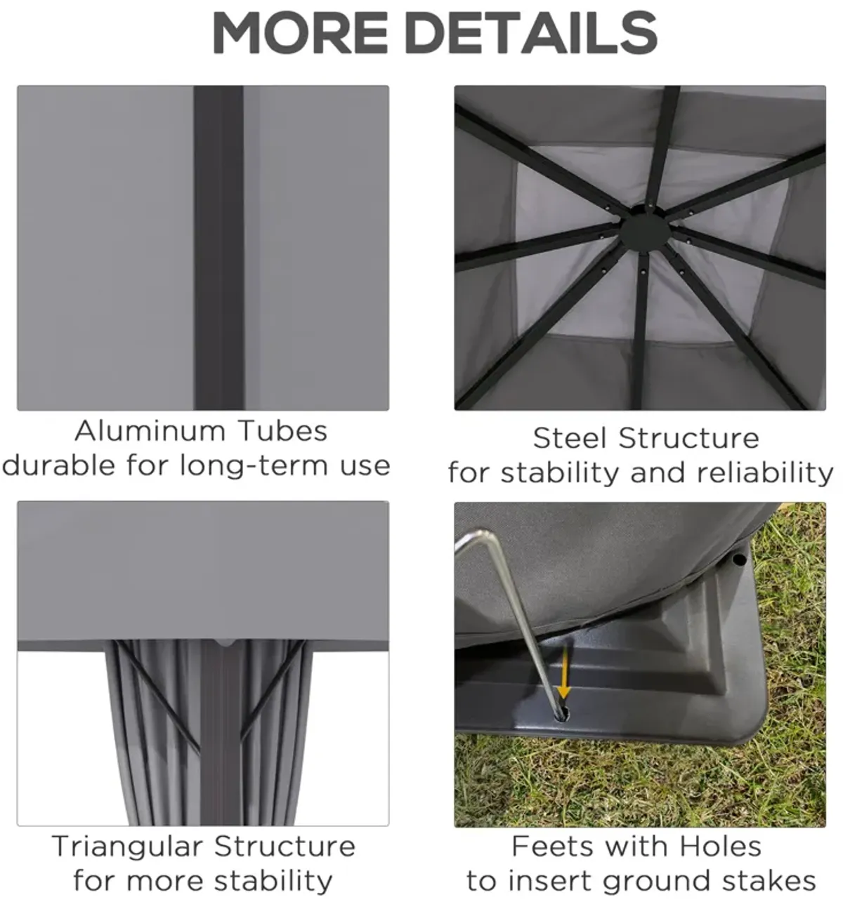 Stylish Outdoor Retreat: 10x10 Vented Aluminum Gazebo with Sides