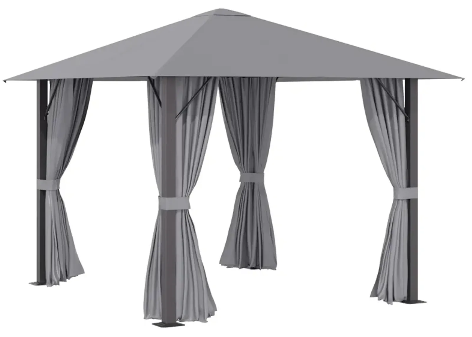 Stylish Outdoor Retreat: 10x10 Vented Aluminum Gazebo with Sides